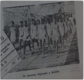 Desfile dos alunos União Atlética Ginasial do Espírito Santo - 1955