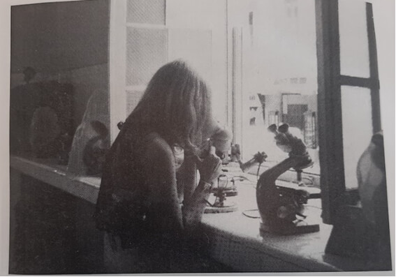 Laboratório do curso de Ciências Biológicas - 1968