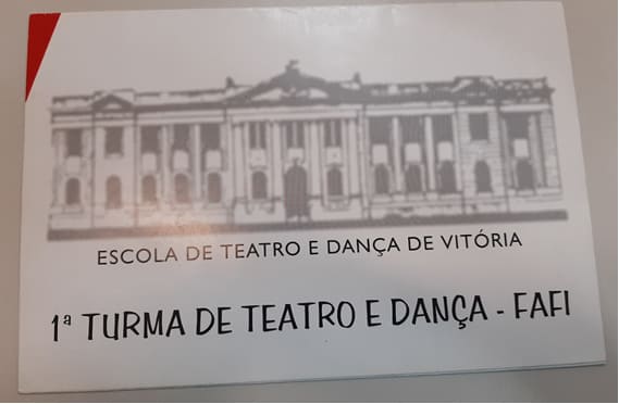 Convite de formatura da 1ª turma de teatro e dança da FAFI - 1999